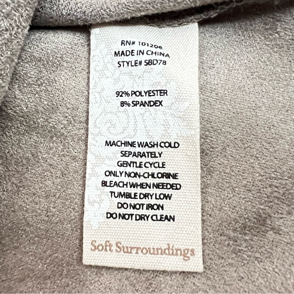 Soft Surroundings Lizzy Faux Suede Tunic Top Gray 1X - Picture 10 of 10